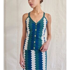 Tri-Color Zig Zag Top